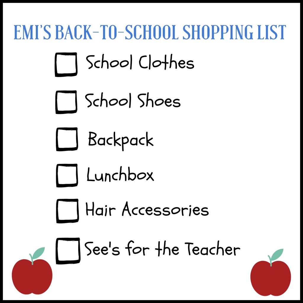 back to school list