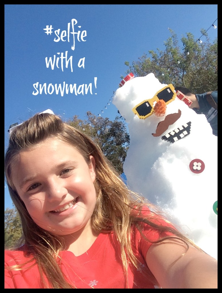 selfie with a snowman